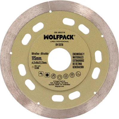 Obrázek produktu pro Wolfpack Disco Diamante Ø 115 mm. Materiales de Ultima Generación. Segmento de 10 mm.