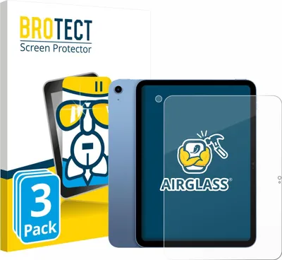 Produktbild von 3x BROTECT Schutzglas für Apple iPad 10.9" 2022 10. Gen. (Display+Kamera) Schutzfolie Panzer Folie Glas Display Schutz klar