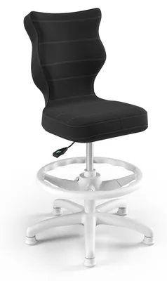 Produktbild von Kinder-Wachstumsstuhl Ergonomischer Schreibtischstuhl Für Körpergrösse 133-159 Cm, Petit Weiss Samt 04, Mit Fussstütze