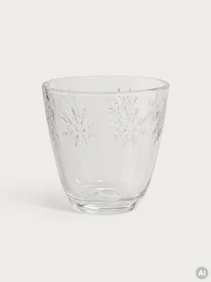 Zdjęcie produktu dla HOMLA Szklanka GLACIELLE w śnieżynki 0,26 l