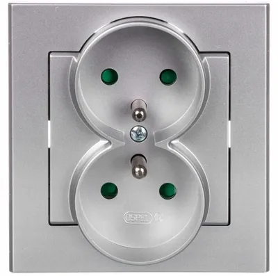 Produktbild von Ospel GP-2RZP/38, Silber, IP20, 16 A, 84 mm, 45 mm, 90 mm