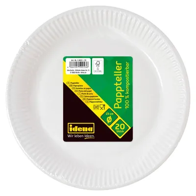 Produktbild von Idena Partyteller Weiß, 20 Stück, ⌀ 23 cm