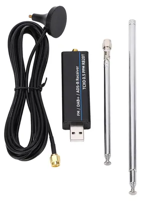 Produktbild von RTL SDR-Empfänger 100 kHz bis 1766 MHz RTL2832U R820T2 0,5 PPM TCXO USB Software Defined Radio