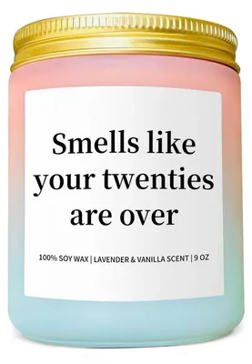 Zdjęcie produktu dla Świeca zapachowa o aromacie lawendy, idealna na 30. urodziny