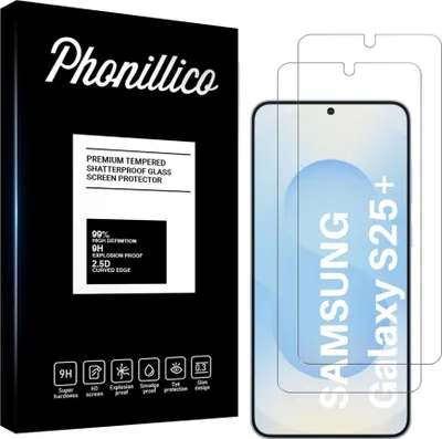 Image de Verre trempé pour Samsung Galaxy S25 PLUS [2 pièces] Film de protection d'écran anti-rayures verre résistant Phonillico®
