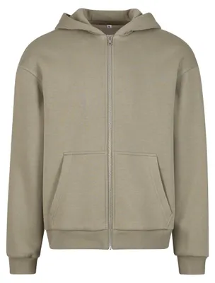 Produktbild von Build Your Brand - Kapuzenpullover für Herren, Durchgehender Reißverschluss, Flauschig TN2636 (M) (Blassoliv)