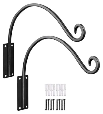 Immagine prodotto di Set di 2 supporti per piante da esterno – Ganci robusti per fioriere e decorazioni da parete