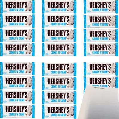 Produktbild von Hersheys Cookies N Creme VPE (24x90g Karton) +usy Block