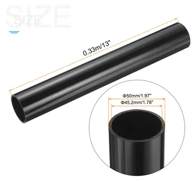 Produktbild von PVC Rohr, Durchmesser 45.2mm L?nge 0.33m Rund Kunststoffrohr fš¹r Garten, Aquarium, Wasserleitung, Kabelkanal, lš¹ftungsrohr (Schwarz)