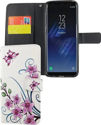 Produktbild von Handyhülle Tasche für Handy Samsung Galaxy S8+ Plus Lotusblume