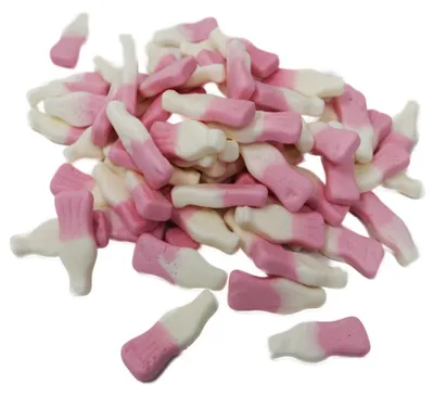 Produktbild von Frisia Fruchtgummi Milchshake Flaschen weiß rosa Bottles 2000g