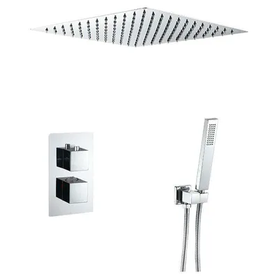 Produktbild von Unterputz-Thermostat-Regendusche TILSO chrom Duschkopf 30 cm x 30 cm