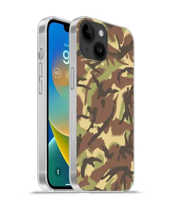 Produktbild von MuchoWow® Handyhülle Schutzhülle Hülle für Apple iPhone 14 - Softcase Camouflage-Muster in natürlichen Farben Silikon Softcase Handy Hülle - Mobiltelefonhülle