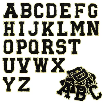 Produktbild von 26 selbstklebende Buchstaben A-Z, Textiletiketten