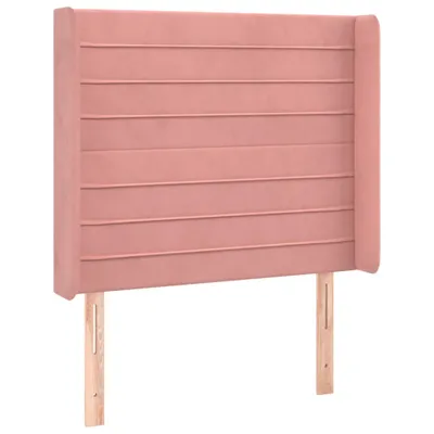 Produktbild von vidaXL Kopfteil mit Ohren Rosa 93x16x118/128 cm Samt