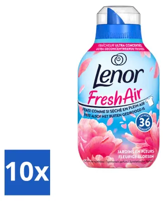 Produktbild von 10 x Lenor Fresh Air Weichspüler - Fleurige Bloesem - Florale Blüte - Vorteilspackung - 10 Stücke