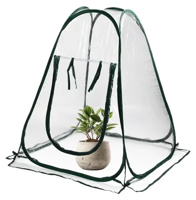 Zdjęcie produktu dla Szklarnia foliowa mini - Ochrona zimowa - 70 x 70 x 80 cm - Przezroczysta