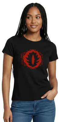 Produktbild von Spreadshirt Der Hobbit Das Auge Saurons Frauen T-Shirt, XL, Schwarz