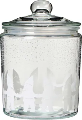 Produktbild von IB Laursen Vorratsglas WICHTELMÄNNCHEN mit weißen Wichteln 1,9 Liter Vorratsdose