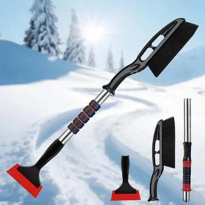 Immagine prodotto di Raschietto per auto con spazzola, spazzola telescopica per neve, 2 in 1, 73-88 cm, plastica ABS