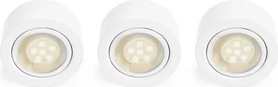 Produktbild von 3 x LED Möbel Aufbau- & Einbauleuchten Mercur Weiß IP44 3 x 1,2W G4 85lm warmweiß 3200K