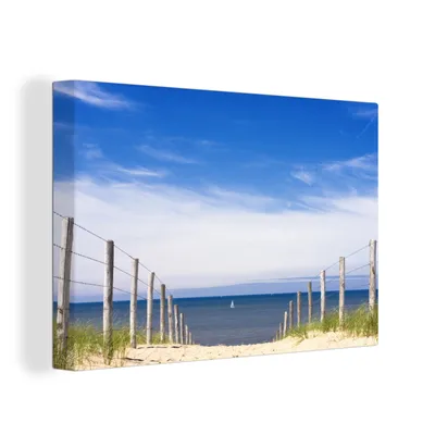 Produktbild von OneMillionCanvasses® - Leinwandbilder - 150x100 cm, Meer - Himmel - Blau, Wandbilder Kunstdruck Wanddekoration