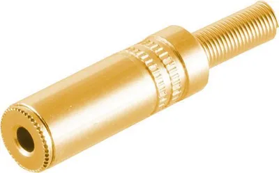 Produktbild von S/CONN maximum connectivity Klinkenkupplung Stereo 3,5mm, Metall, vergoldet (51210-MG)