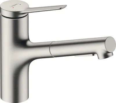 Obrázek produktu pro Dřezová baterie Hansgrohe 150 Zesis M33 vytahovací výtok 2jet nerezový vzhled, 74800800