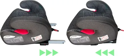 Produktbild von Kindersitz mit ISOFIX und Gurtfuhrung mitwachsend 15-36 kg Körpergröße von 125–150 cm Gruppe 2/3 Bezug abnehmbar und waschbar Farbe:Streifen