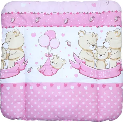 Produktbild von Baby Wickelauflage 70 x 70 cm Wickeltischauflage Auflage für Wickeltisch 03. Sweet Rosa