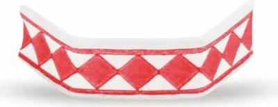 Produktbild von 1000x U-Clipse Verschlussclipse Beutelverschlüsse 40 mm Rot-Weiss Papier