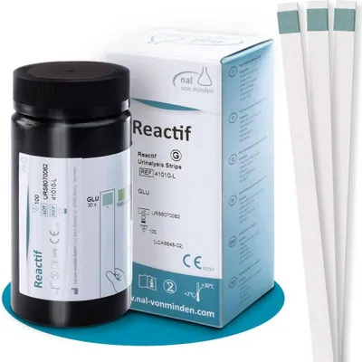 Produktbild von Reactif Urinteststreifen Glukose | Diabetes-Hinweis
