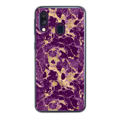 Produktbild von MuchoWow® Handyhülle Schutzhülle Hülle für Samsung Galaxy A40 Gold - Luxus - Marmor - Muster Silikon Softcase Handy Hülle - Handy-Tasche