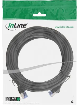 Produktbild von InLine Patchkabel slim, U/FTP PiMf, Cat.6A, schwarz, 7,5m, 7,5 m, Cat6a, U/FTP (STP), RJ-45, RJ-45, Schwarz
