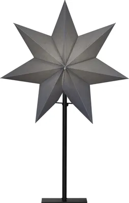 Produktbild von Standstern 'Ozen', ohne Lochung, grau, E14, 55 cm