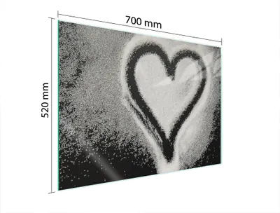 Produktbild von Glasschutzplatte Für Herd 70X52 Herz