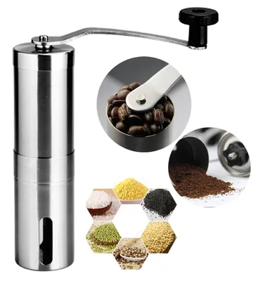 Kaffeemühle Handmühle Edelstahl Keramikmahlwerk 20 cm
