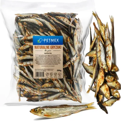 Produktbild von PETMEX Dried sprats - leckerli für hunde - 500g