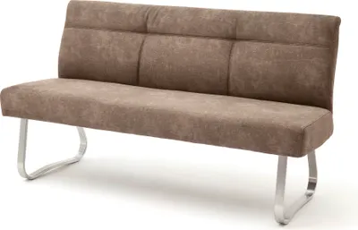 Produktbild von Talena, Bank,155cm breit, Taschenfederkern, Edelstahlgestell, Bezug braun