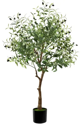 Künstlicher Olivenbaum 120 cm, große Kunstpflanze, Dekoration