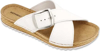 Produktbild von Damen Lederpantoffeln Befado 158D295 mit weißer Lederinnensohle