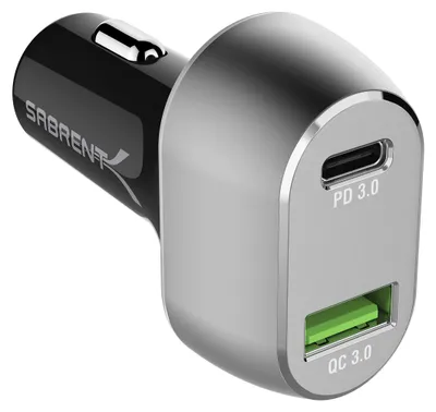 Autolader 65W, 2 USB-C + USB-A, Schnellladung für Laptop & Smartphone