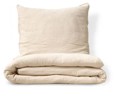 Produktbild von Petite Amélie Bettwäsche-Set – 140x200 cm – Musselin-Baumwolle – Beige