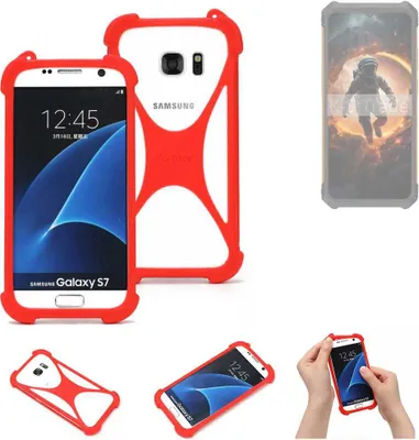 Produktbild von K-S-Trade Handy-Hülle kompatibel mit Cubot KingKong ES Schutz-Hülle Bumper Silikon Schutz Hülle Cover Case Silikoncase Silikonbumper TPU Softcase