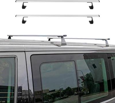 Zdjęcie produktu dla Bagażnik dachowy do VW T7 Multivan 2021-2024 Poprzeczka stalowa srebrna 2 szt