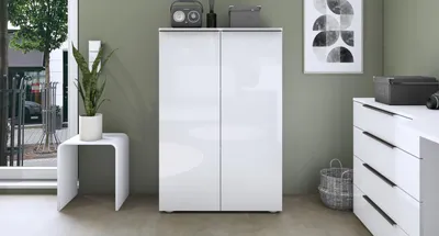 Produktbild von Kommode, Aktenschrank "Tom" 2-türig, weiß-glänzend