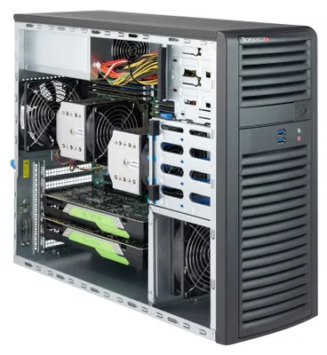 Produktbild von Supermicro SC732 D3-1K26B - Mid tower - E-ATX 1200 Watt (PS/2)