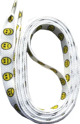 Produktbild von SNORS bedruckte Schnürsenkel flach - SMILEY - 10mm - 140cm