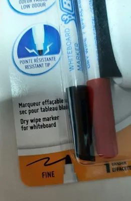 Produktbild von Bic Velleda - 3 Whiteboard-Marker - feine Spitze - Whiteboard-Marker - blau rot schwarz