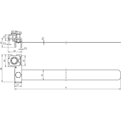 Obrázek produktu pro Objímka anténní trubky D 27-165mm StSt - Zemnící svorka 26,9 ... 165 mm 540 100